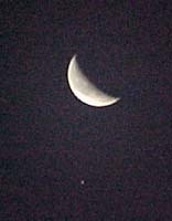 moon and planet over our house